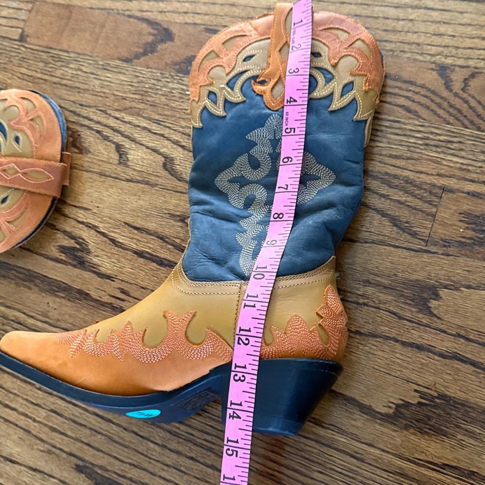 DINGO Holy Roller Embroidered Tooled-Inlay Snip Toe Cowboy Boots ~ NWT - Picture 13 of 13